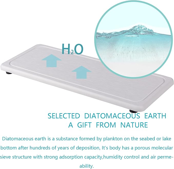 NiuYichee 2 Pcs Water Absorbing Stone Trays, Kitchen/Bathroom Sink Soap Dish - Image 3
