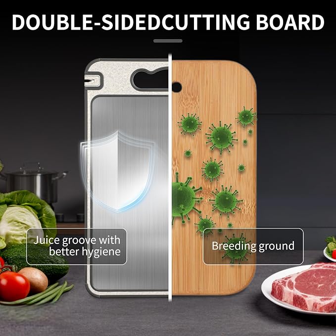 Titanium Cutting Board, Double Sided Chopping Board - Image 3