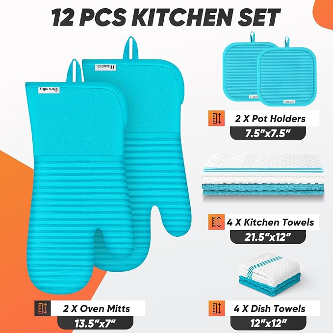 Oven Mitts Kitchen Towels and Dishcloths - Image 2