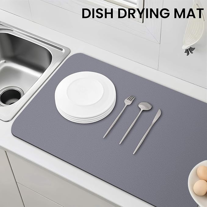 WISELIFE Dish Drying Mat Super Absorbent Drying Mat Large Dish Drying Mats - Image 7