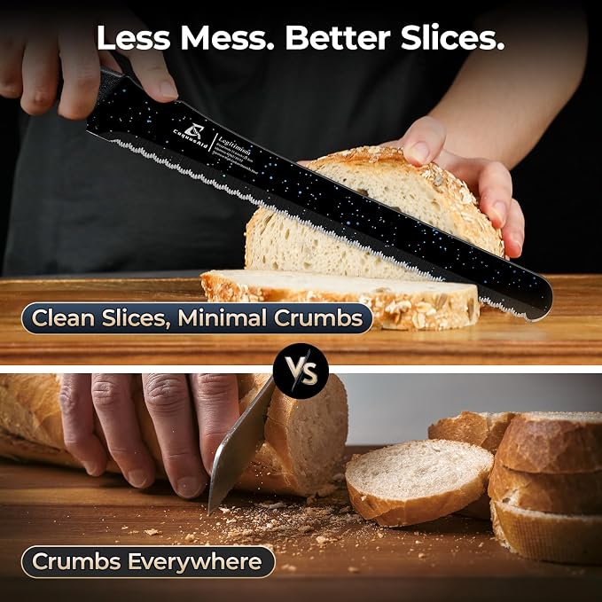 CoquusAid Upgrade Bread Knife for Homemade Bread, World‘s 1st Double Serrated - Image 3