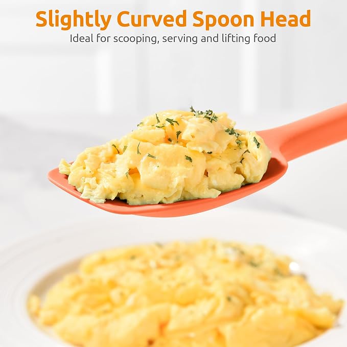 U-Taste Extra-Long 600ºF Heat Resistant Spatula Spoon: 14" Silicone Spoonula - Image 7