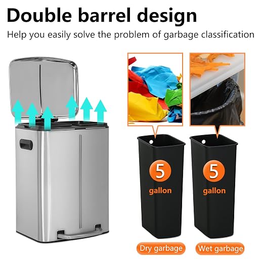 PayLessHere Dual Compartment Trash Can - Image 6