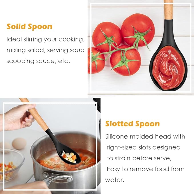 Kitchen Utensils. Set of 3, Silicone Cooking Utensils Set, Turner/Spatula - Image 6
