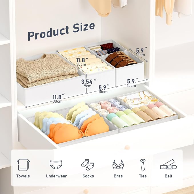DIMJ Drawer Organizer Clothes 26 Pack - Image 2