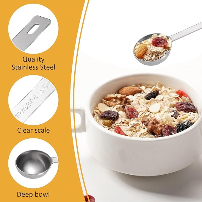 4Pcs Long Handle Measuring Spoons Set, 7 Inches Stainless Steel Measuring spoon - Image 3