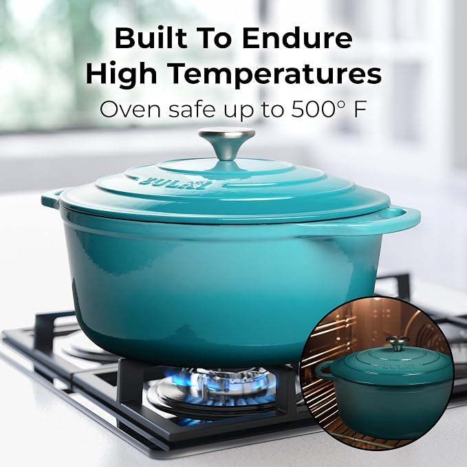 Zulay Kitchen 7.7 Quart Enameled Cast Iron Dutch Oven Pot - Image 2