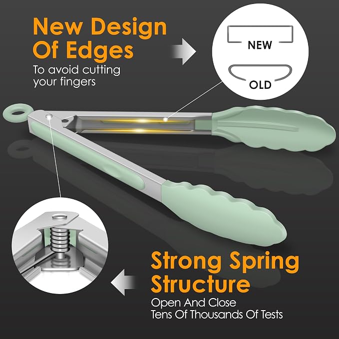 Hotec Mini Silicone Kitchen Tongs - Image 5