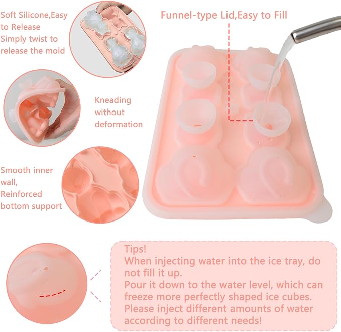 Cat Ice Cube Tray Silicone Large Ice Cube Mold, Fun Shapes Ice Cube Trays - Image 5