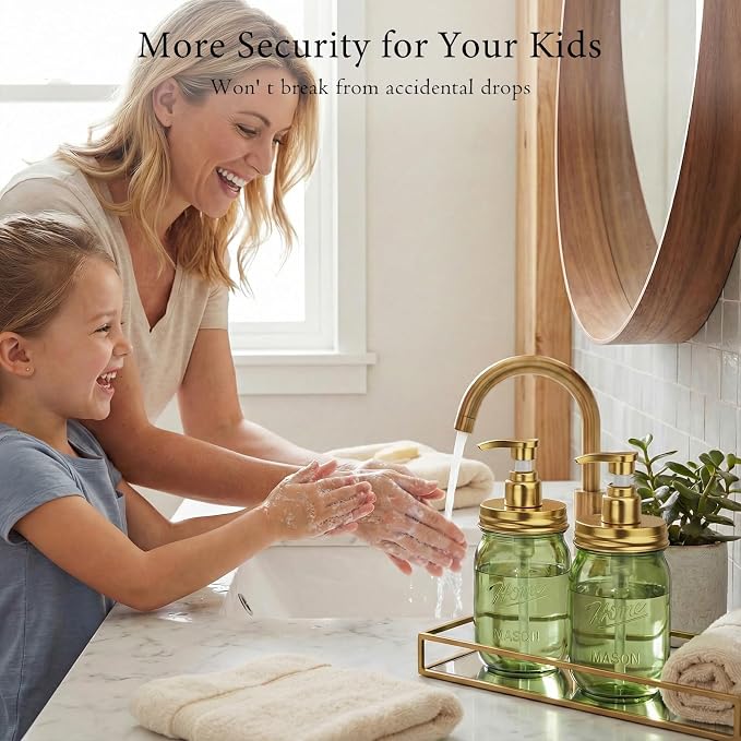 Amolliar Plastic Mason Jar Soap Dispenser - Image 5