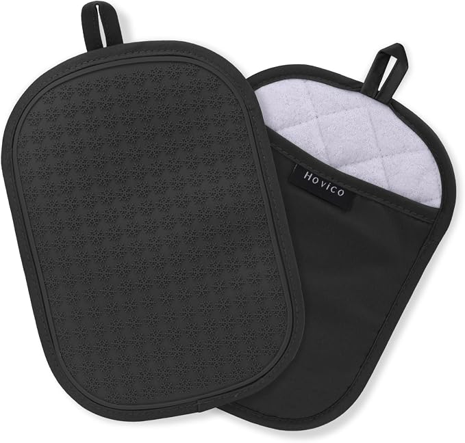 Hovico 2PCS Silicone Pot Holders, Oven Mitts Heat Resistant Hot Pads by Hovico