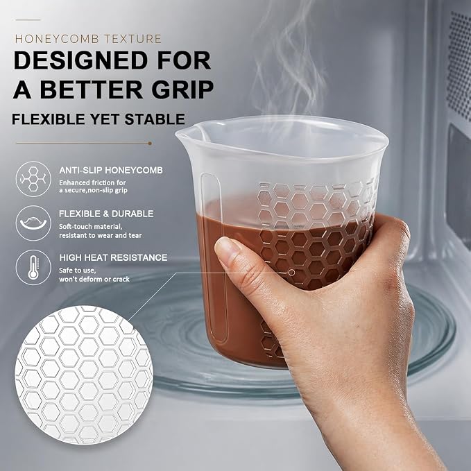Palksky Silicone Measuring Cups Set 1-Cup & 1-Cup & 2-Cup - Image 3
