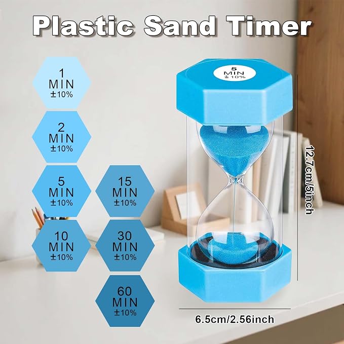 10 Minute Hourglass Sand Timer, Unbreakable Hourglass Sand Clock 10 Min - Image 4