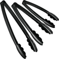 Plasticpro Heavy Duty Reusable Black Serving Tongs Combo Set by PLASTICPRO