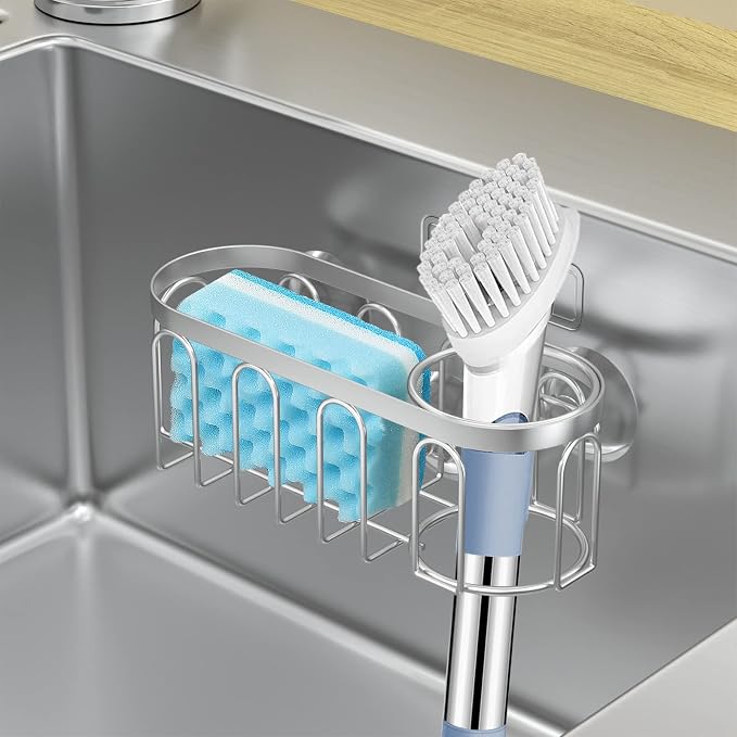 2-in-1 Sponge Holder for Kitchen Sink, Sink Caddy Kitchen Sink Organizer - Image 6