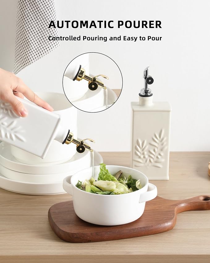 Sweejar Ceramic Olive Oil Dispenser Bottle - Image 5