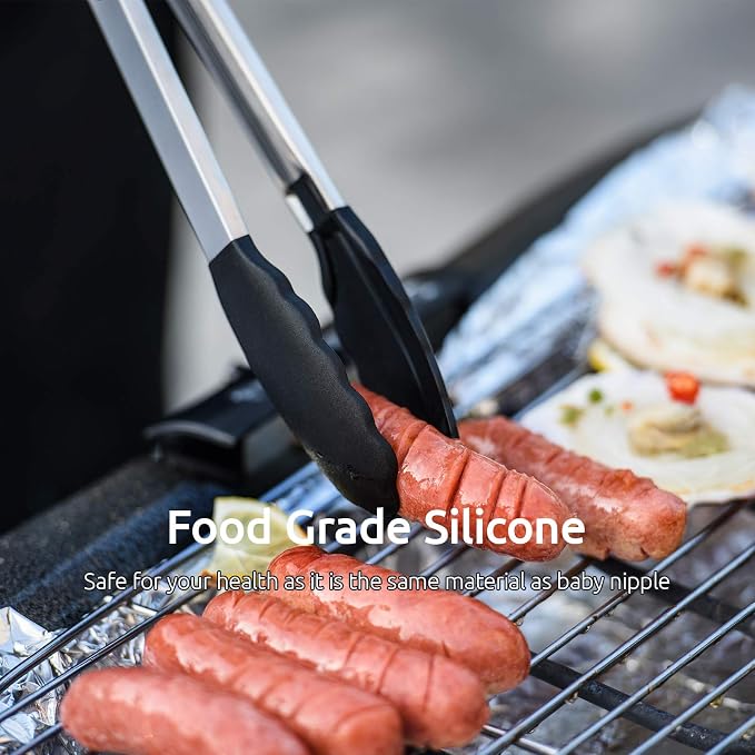 Kitchen Tongs, U-Taste 7/9/12 inches Cooking Tongs, - Image 4