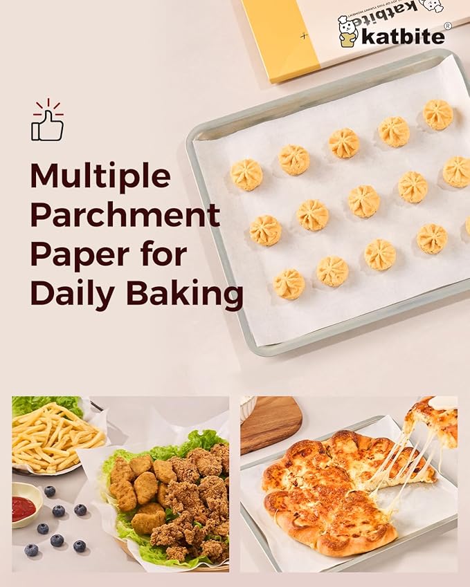 Katbite 200PCS 12x16 In Heavy Duty Flat Parchment Paper, Parchment Paper Sheets - Image 5