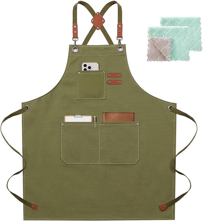 ZOMAO Chef Apron for Women Men by ZOMAO