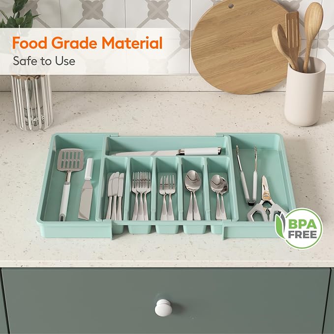 Lifewit Silverware Drawer Organizer, Expandable Utensil Tray - Image 7