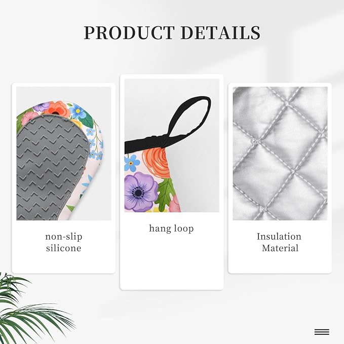 Funny Oven Mitts & Pot Holder Set, Heat Resistant Silicone Oven Mitts, Humorous - Image 3