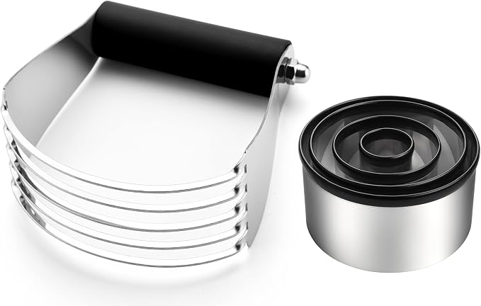 Spring Chef Large Dough Blender & Biscuit Cutter Set, Heavy Duty Stainless by SpringChef