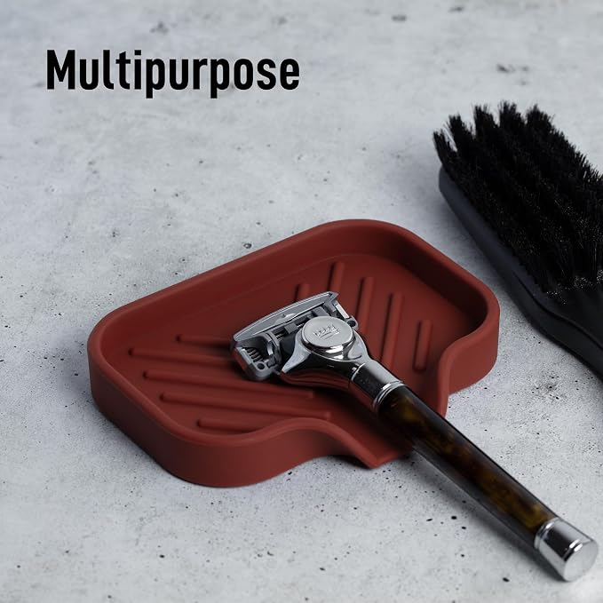 Zulay Kitchen Small Silicone Sponge Holder – Space-Saving Sink Organizer Tray - Image 5
