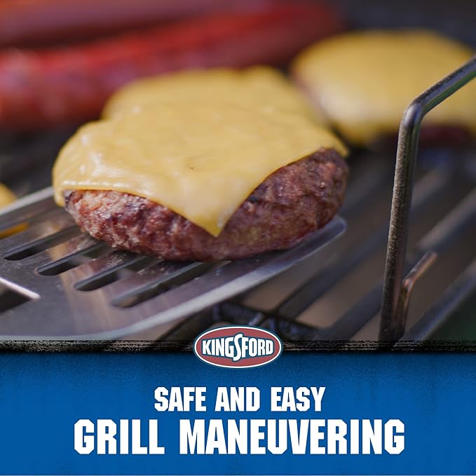 Kingsford Stainless Steel BBQ Grill Spatula, Wide Metal Blade - Image 2