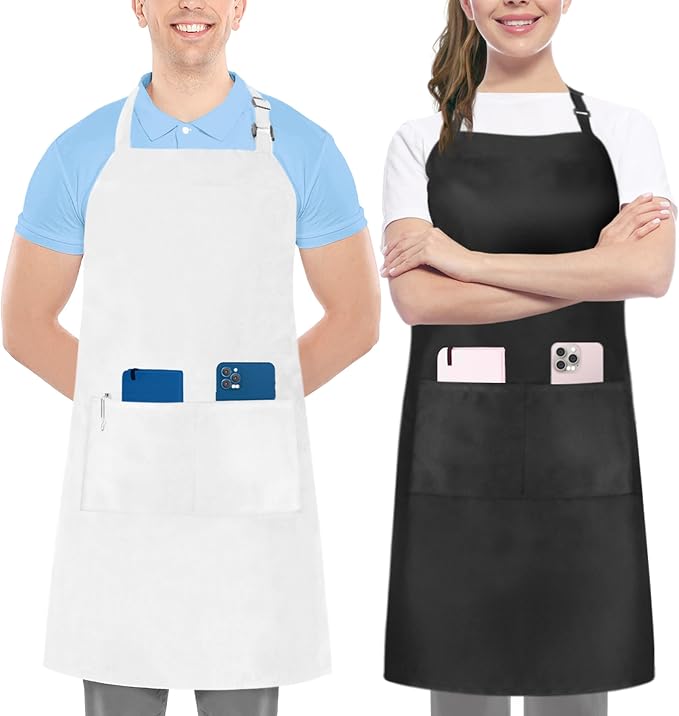 Utopia Kitchen 2 Pack Bib Apron, Adjustable by UTOPIAKITCHEN