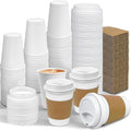 Ginkgo 100 Pack 12 oz Leak-Proof Coffee Cups by HOME