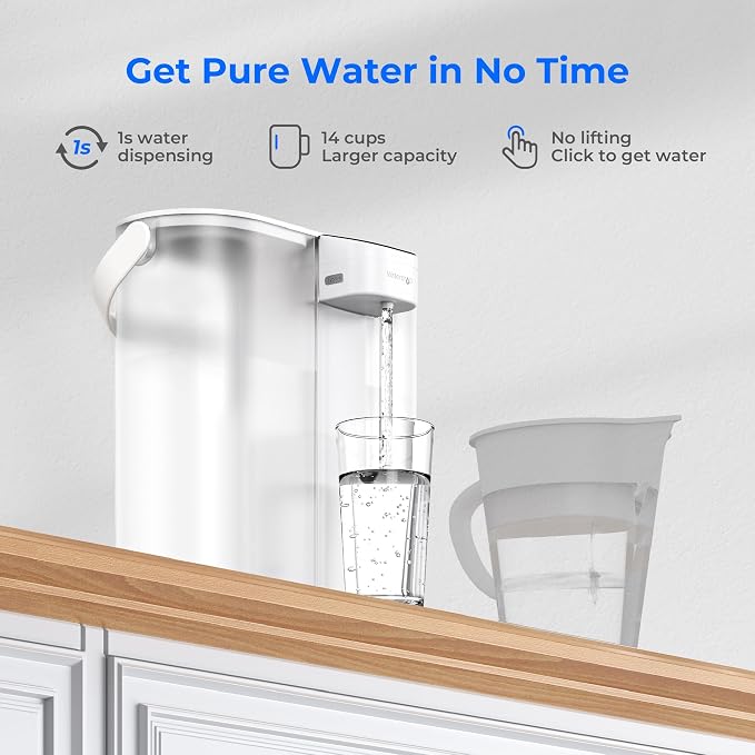 Waterdrop ED02W Compact Electric Water Filter Pitcher, 200-Gallon Rechargeable - Image 4
