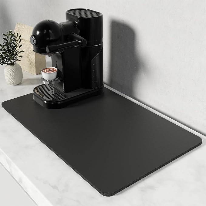 Rnivvi Coffee Mat, Hide Stain Rubber Backed Absorbent Dish Drying Pad by Rnivvi