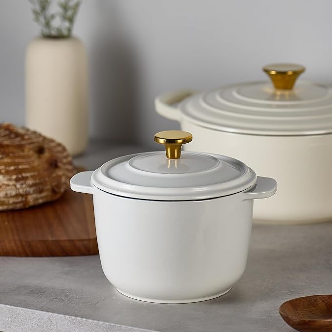 CAROTE 2QT Enameled Cast Iron Dutch Oven Pot - Image 6