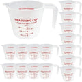 16 Pcs 1 Cup Capacity Plastic Measuring Cup, 8 Oz/250 ml Clear Graduated by Unknown