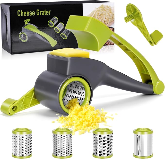 MASTERTOP Cheese Grater, Handheld Rotary Cheese Grater by MASTERTOP