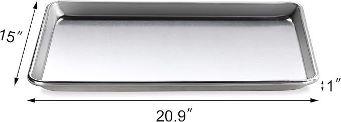 New Star Foodservice Commercial-Grade 18-Gauge Aluminum Sheet Pan/Bun Pan - Image 3