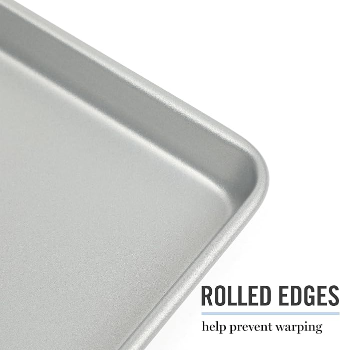 Martha Stewart Gallen 15 x 10 Inch Nonstick Carbon Steel Cookie Sheet – Silver - Image 5