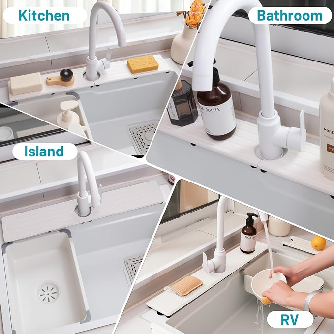 Fast Drying Stone Faucet Mat for Kitchen Sink - Image 9