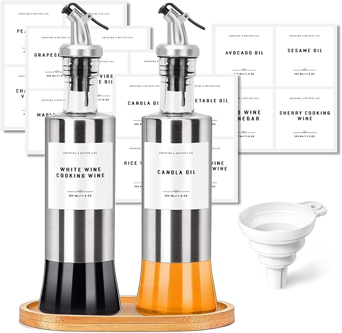 Olive Oil Dispenser Bottles for Kitchen by GIXSEGIE