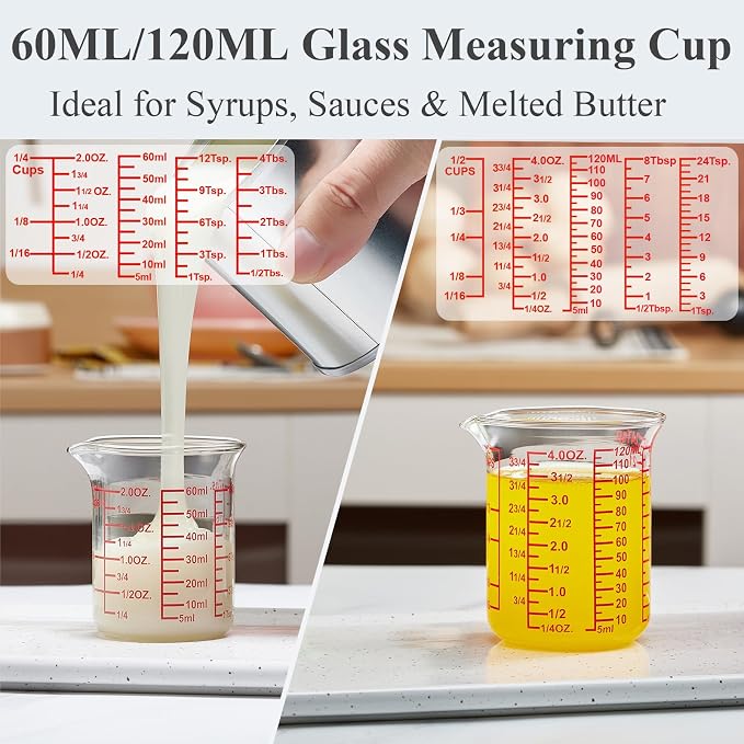 Ackers High Borosilicate Glass Measuring Cup Set - Image 2