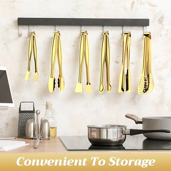 CHENGU 12 Pack Stainless Steel Tongs 6 Inches Food Serving Clip Kitchen Cooking - Image 7