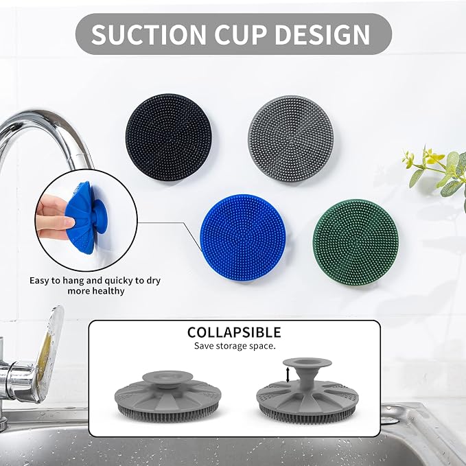 Silicone Sponge, BEAUTAIL Non-Scratch Scrub Sponges - Image 4
