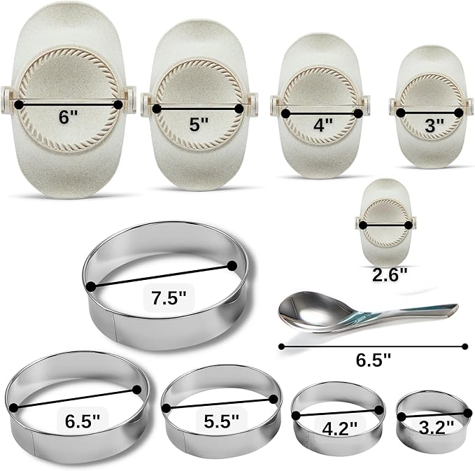 Empanada Maker Press, 6-Inch Extra Large Dumpling Maker Set - Image 4