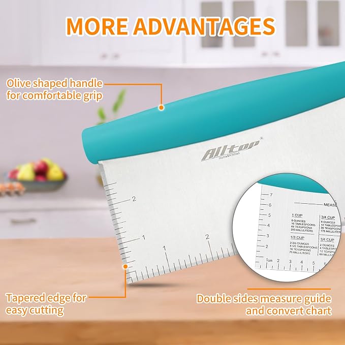ALLTOP Bench Scraper & Chopper for Kitchen - Image 3