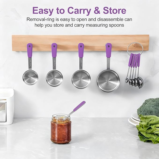 Bopei Measuring Cups and Spoons Set Stainless Steel 10 Piece - Image 5