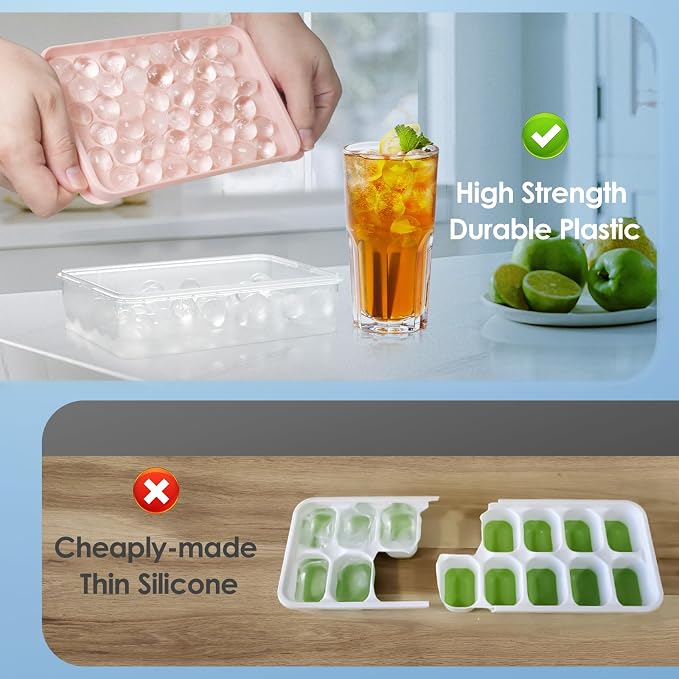 WIBIMEN Ice Cube Tray with Lid and Bin - Image 7