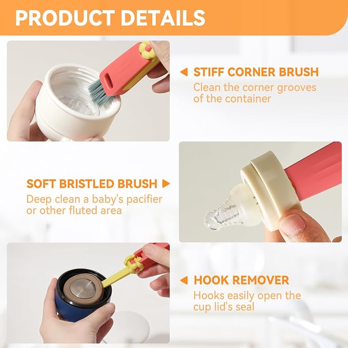 3 in 1 Cup Lid Gap Cleaning Brush Set, Cup Lid Gap Cleaner, Home Kitchen - Image 4