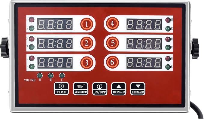 Kitchen Timers for Cooking – 6 Channel Commercial Kitchen Timer Restaurant - Image 5