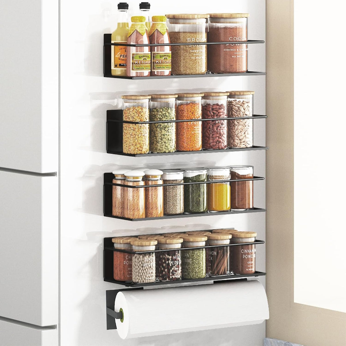 Magnetic Spice Rack For Refrigerator, Magnetic Fridge Shelf For