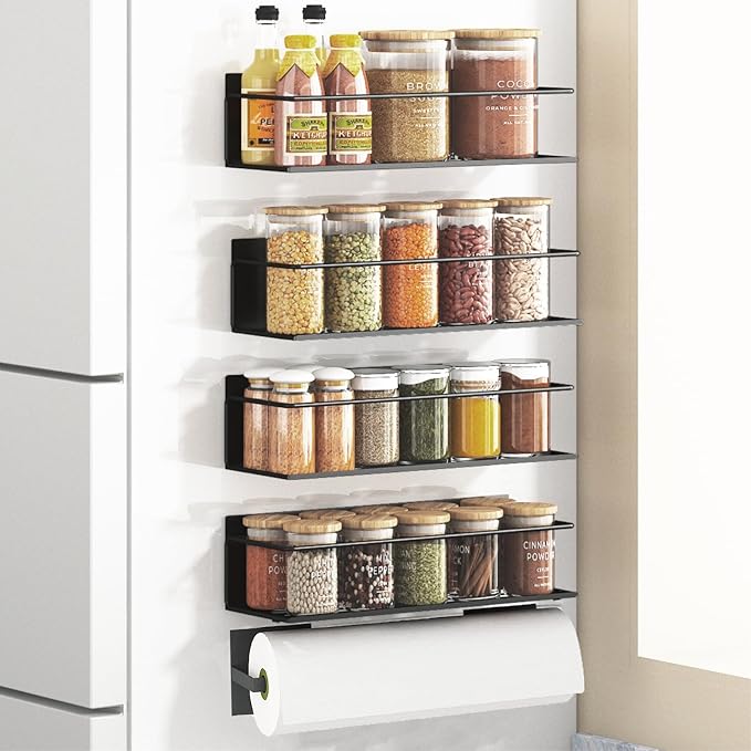 Magnetic Spice Rack For Refrigerator, Magnetic Fridge Shelf For Kitchen by Roysili